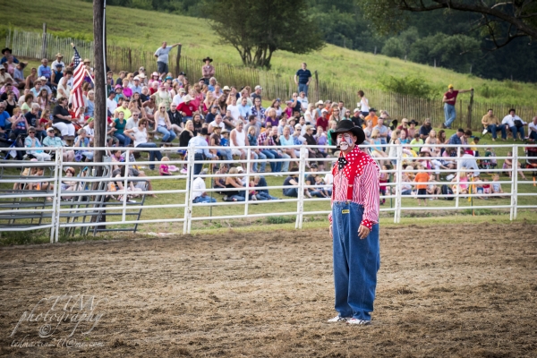 Clown at the rodeo by Ted Martin