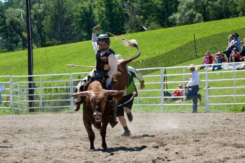 Junior Bull Rider at the Ellicottville Rodeo