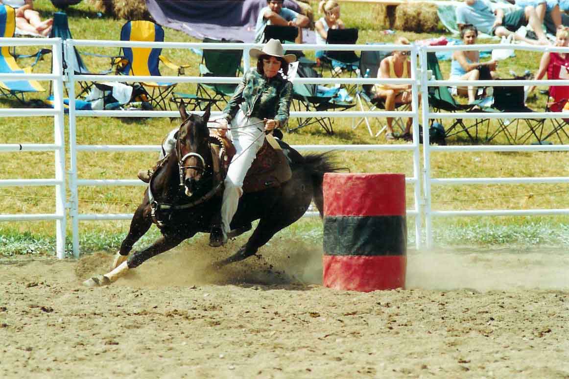 Cowgirls barrel racing at the Ellicottville Rodeo!
